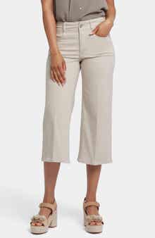 NYDJ Brigitte High Waist Wide Leg Capri Jeans