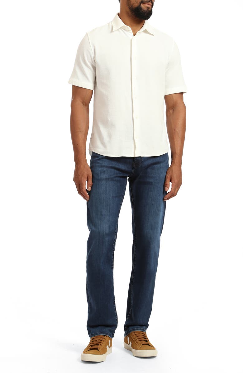 Mavi Jeans Zach Straight Leg Jeans, Alternate, color, Dark Tonal Brushed Supermove