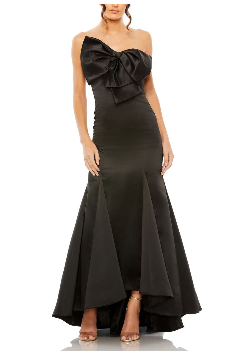 Mac Duggal Strapless Mermaid Gown, Main, color, Black