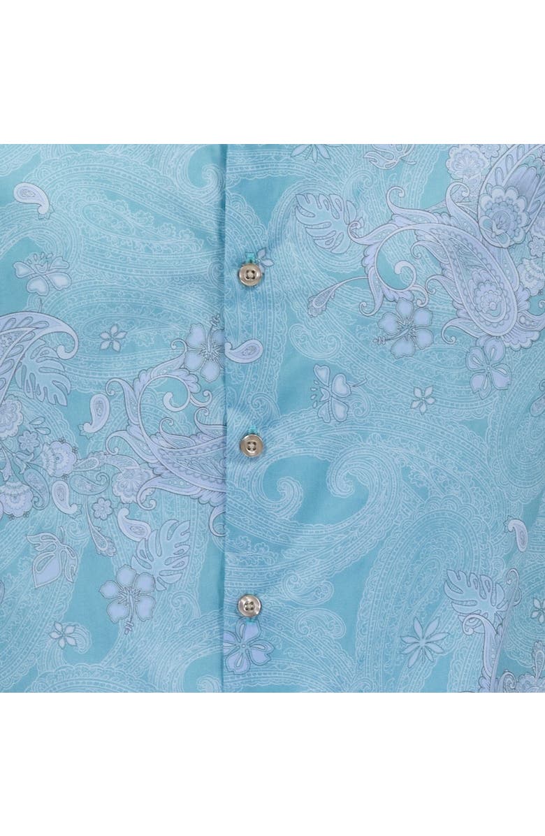 Lords of Harlech Paisley Explosion Mens Knit Shirt, Alternate, color, Paisley Explosion Teal