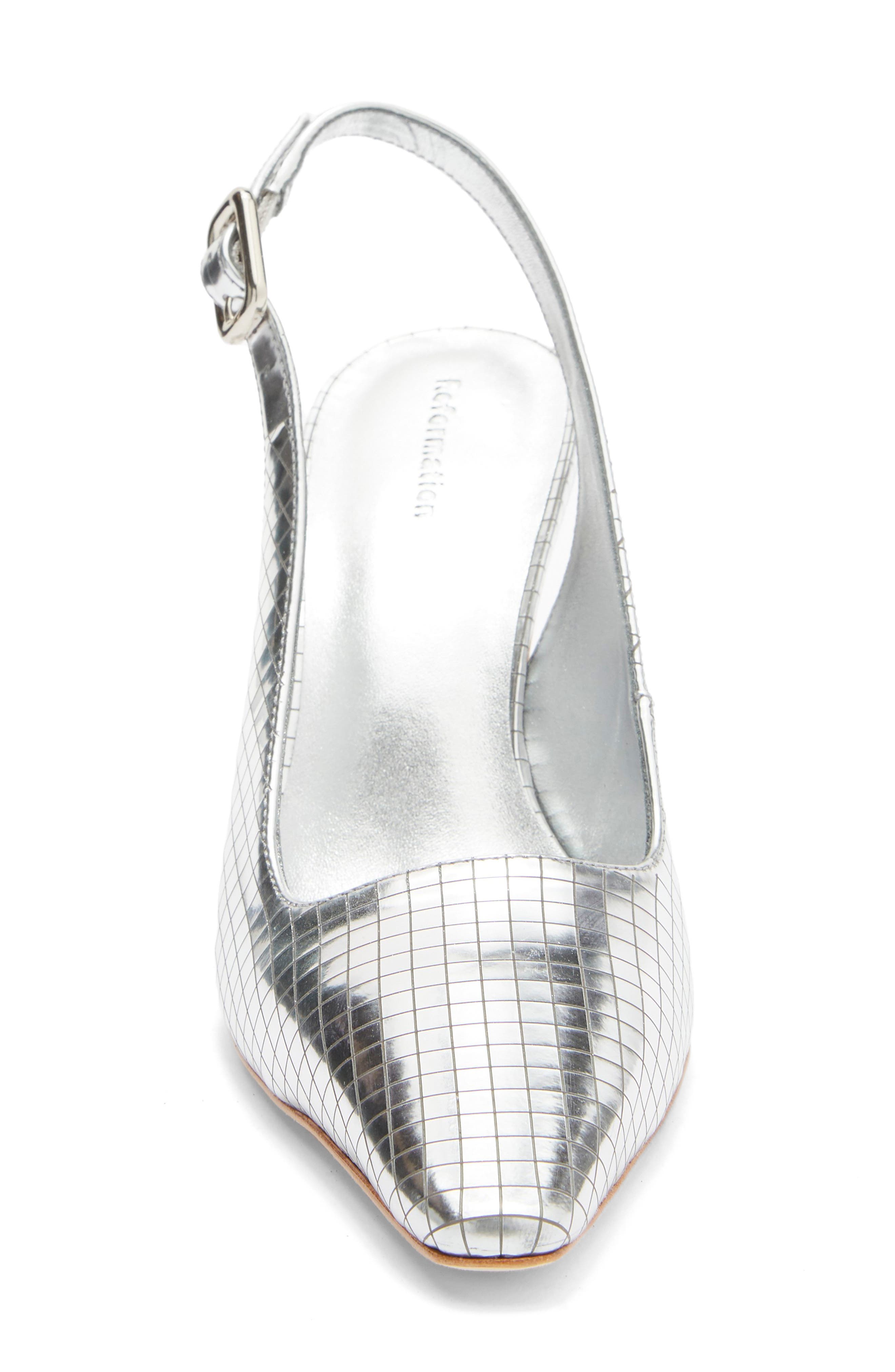 Nour Slingback Pump, Alternate, color, SILVER METALLIC DISCO