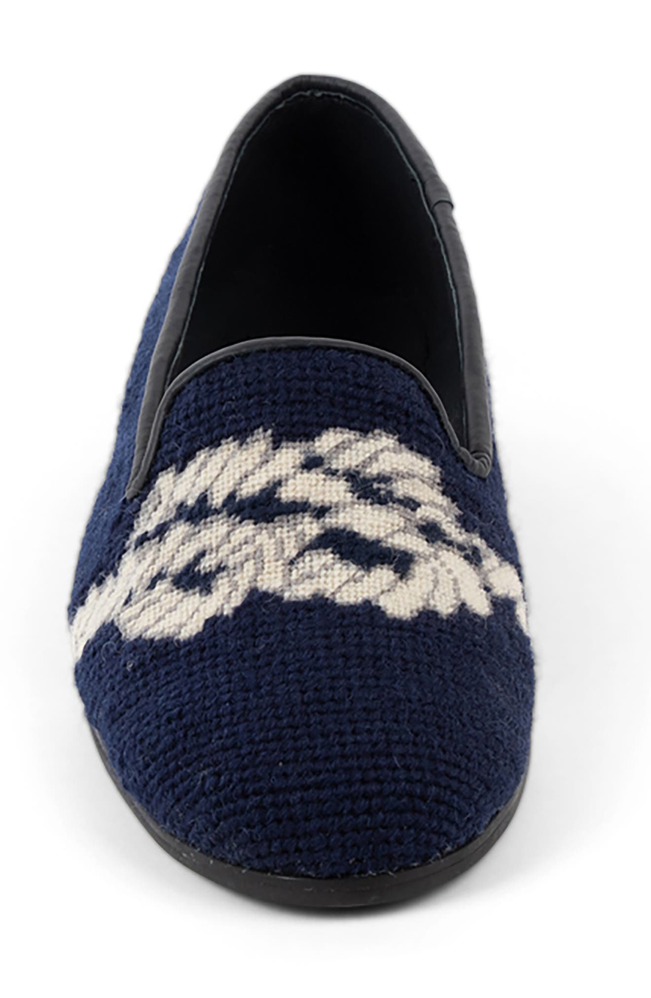 ByPaige BY PAIGE Needlepoint Nautical Flat, Alternate, color, Navy