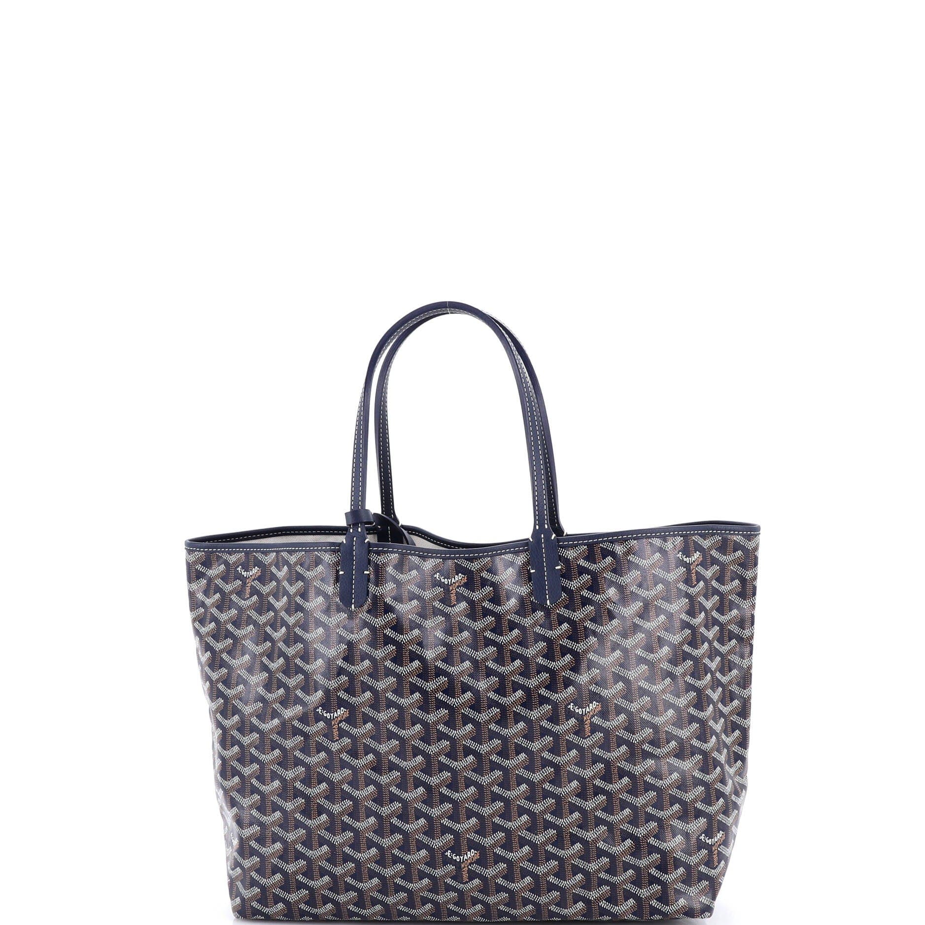 Pre-Owned Goyard Saint Louis Tote Coated Canvas PM, Main, color, Blue