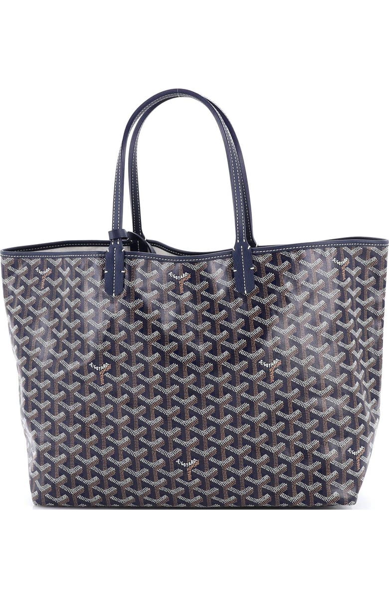 Pre-Owned Goyard Saint Louis Tote Coated Canvas PM, Main, color, Blue