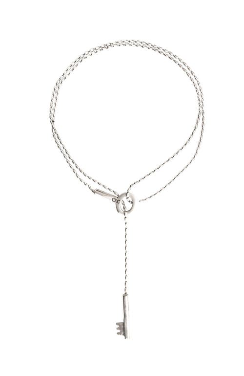 Cxc Key Sliding Necklace In Metallic