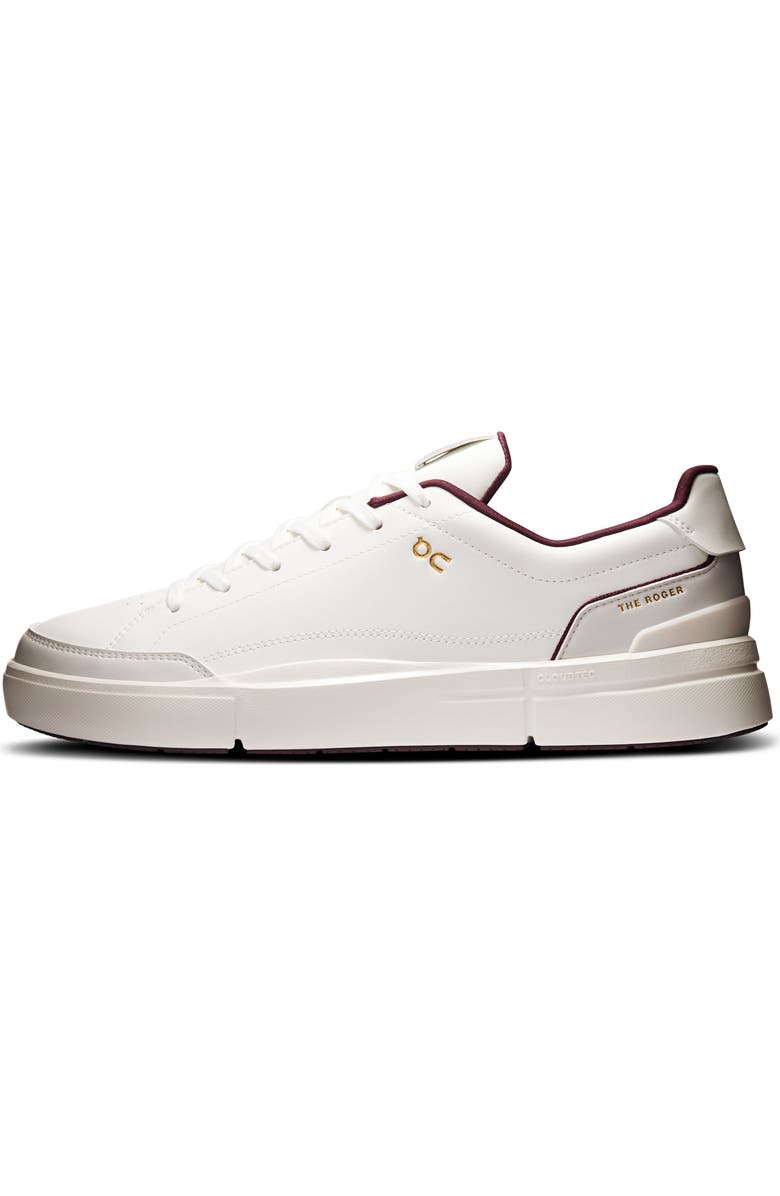 On THE ROGER Centre Court Tennis Sneaker, Alternate, color, Ivory/ Maroon