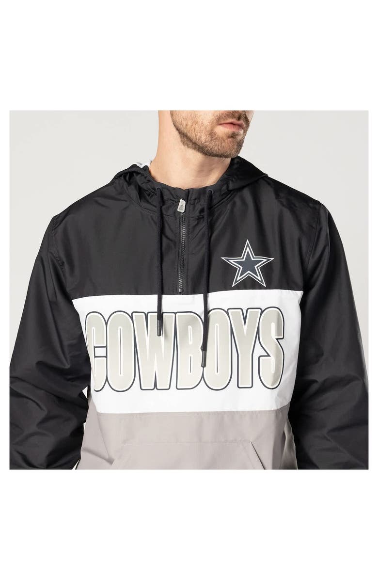 New Era Men's New Era Navy Dallas Cowboys Ripstop Quarter-Zip Hooded Windbreaker, Alternate, color, Navy