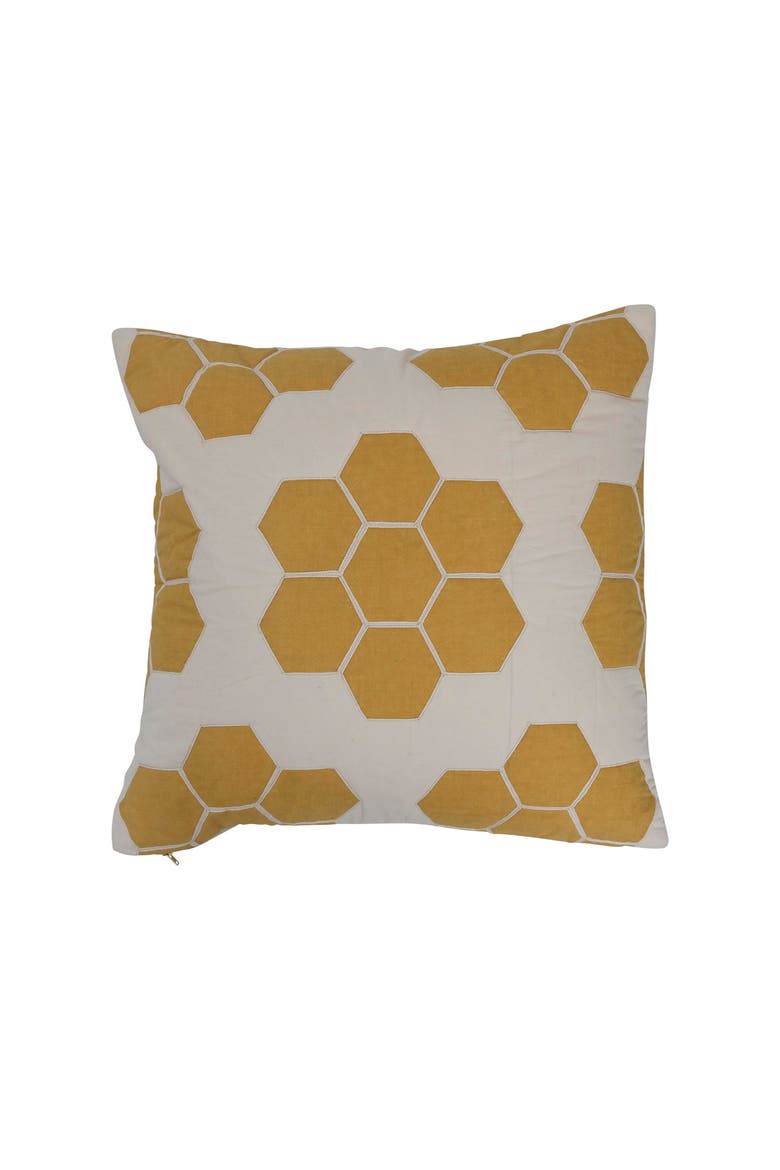 Quilted Cotton Pillow, Main, color, Yellow