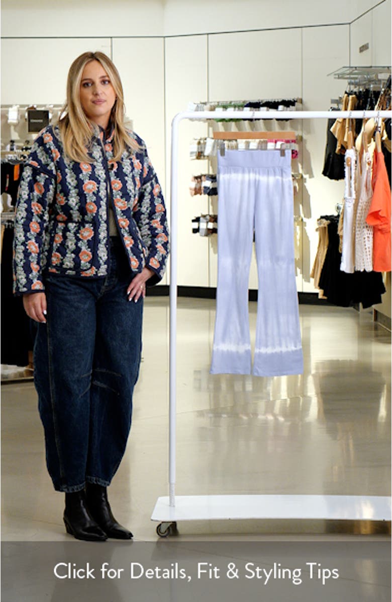 Kids' Tie Dye Flare Leg Cotton Knit Pants, sales video thumbnail