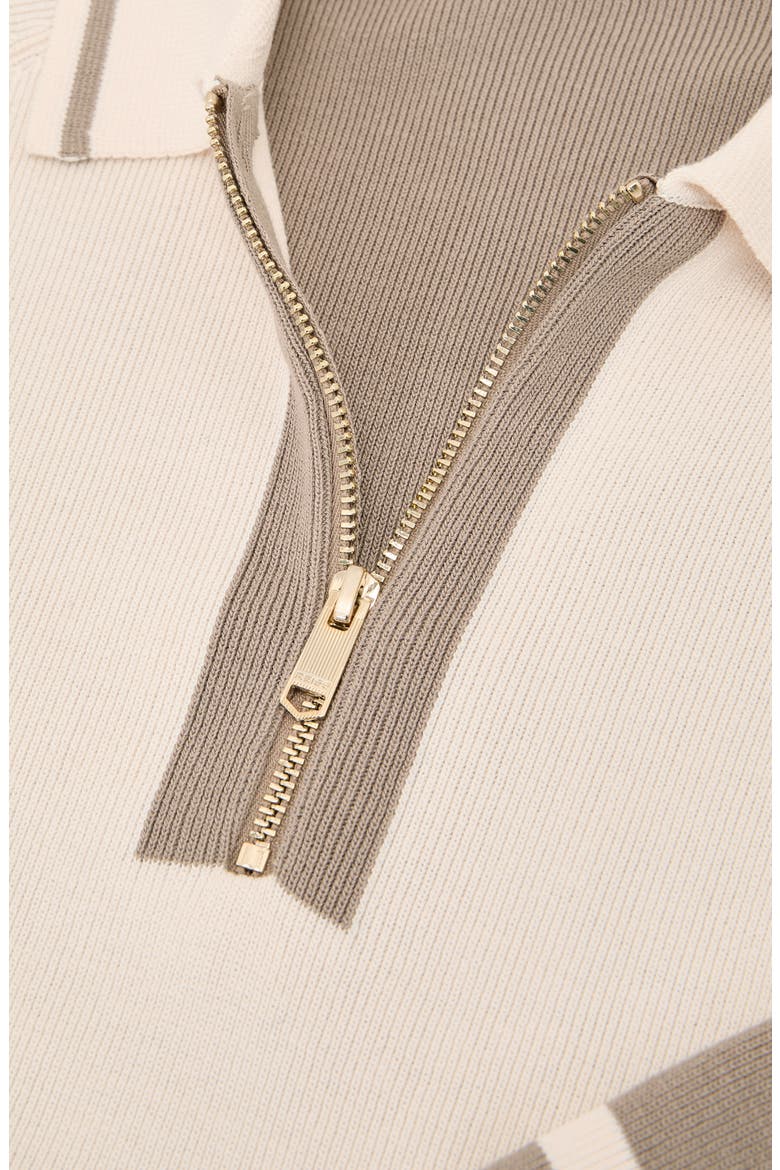 Elmers Zip Polo, Alternate, color, ECRU/ TAUPE