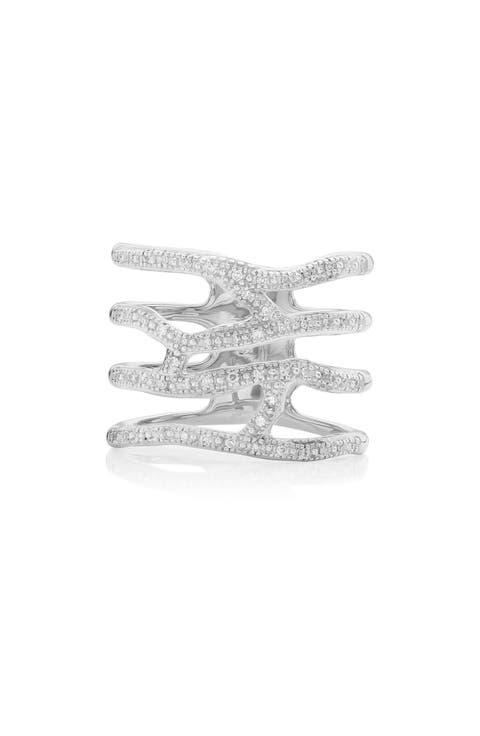 Riva Waterfall Diamond Cocktail Ring