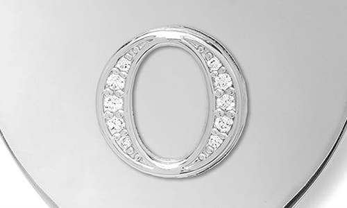 Melinda Maria Love Letters Initial Heart Medallion Necklace In Silver O