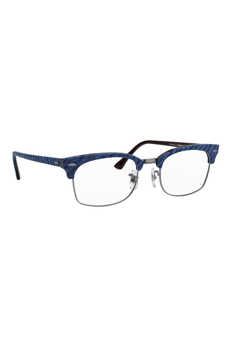 55mm Rectangle Optical Glasses, Alternate, color, BLUE