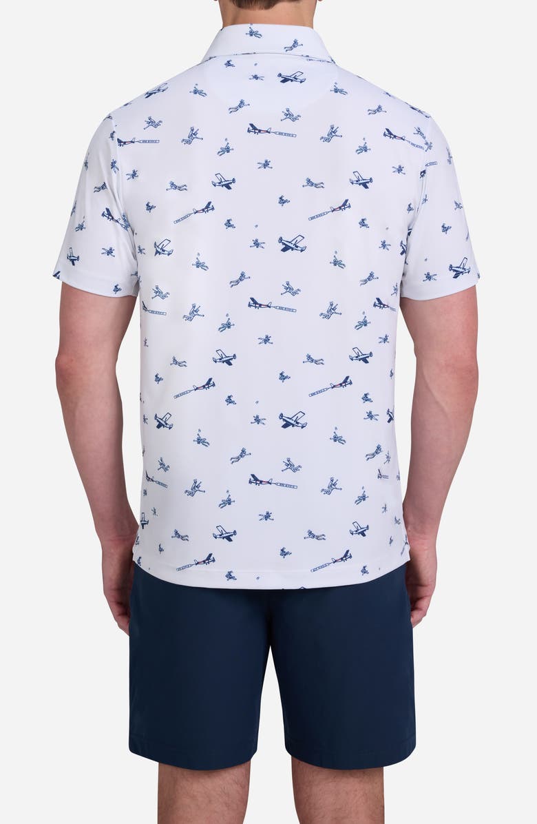 Bad Birdie Let It Fly Skydiver Print Performance Golf Polo, Alternate, color, Let It Fly