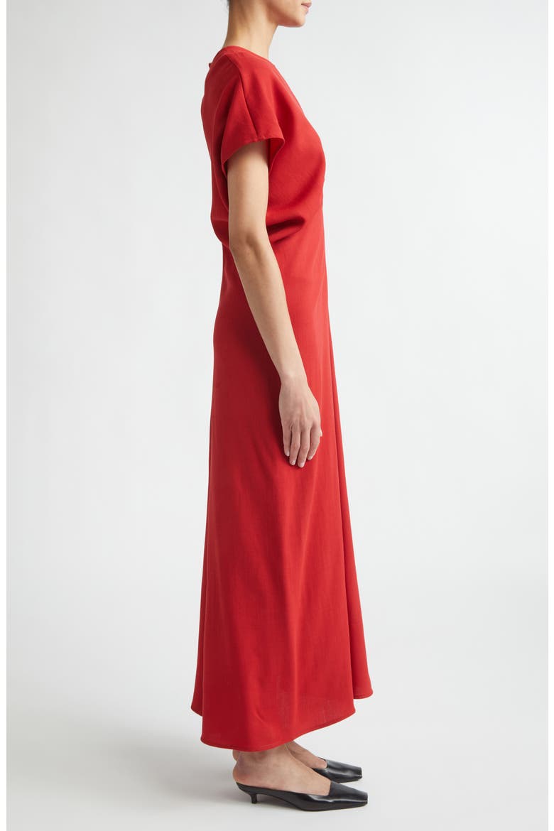 Slouch Waist Wool Dress, Alternate, color, POPPY