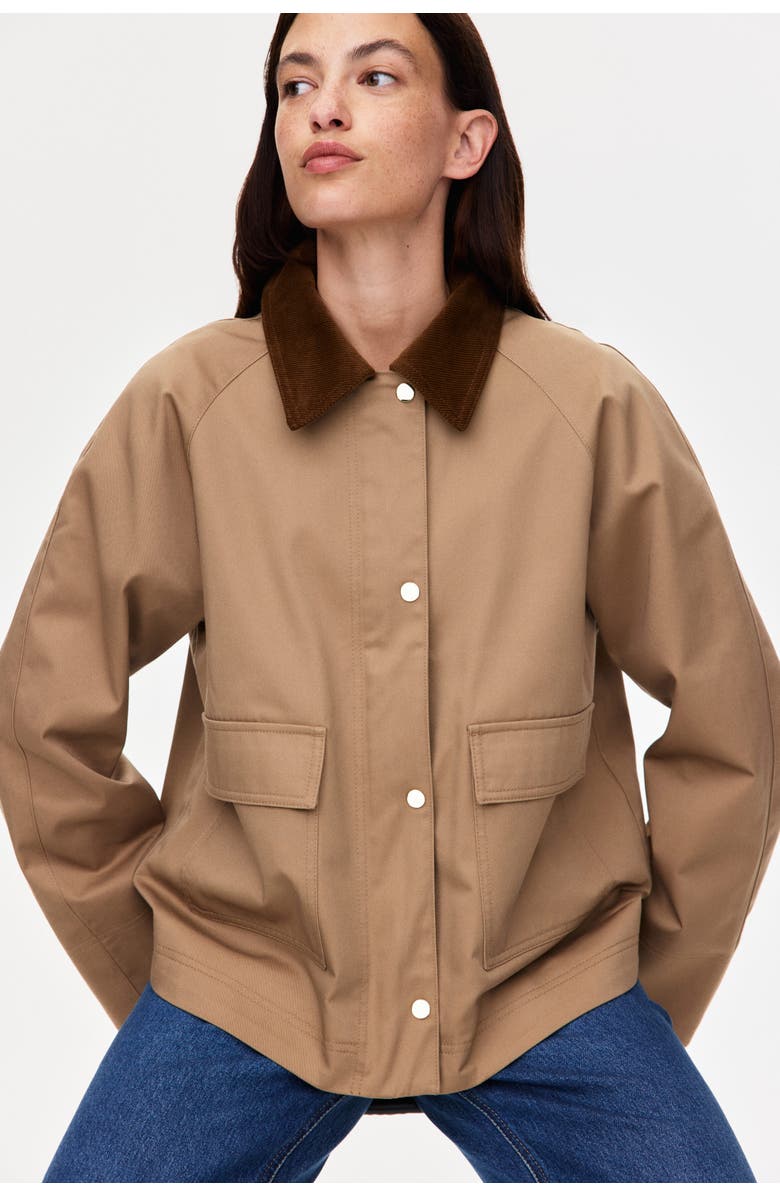 H&M Mama Before & After Babywearing Twill Jacket, Alternate, color, Beige