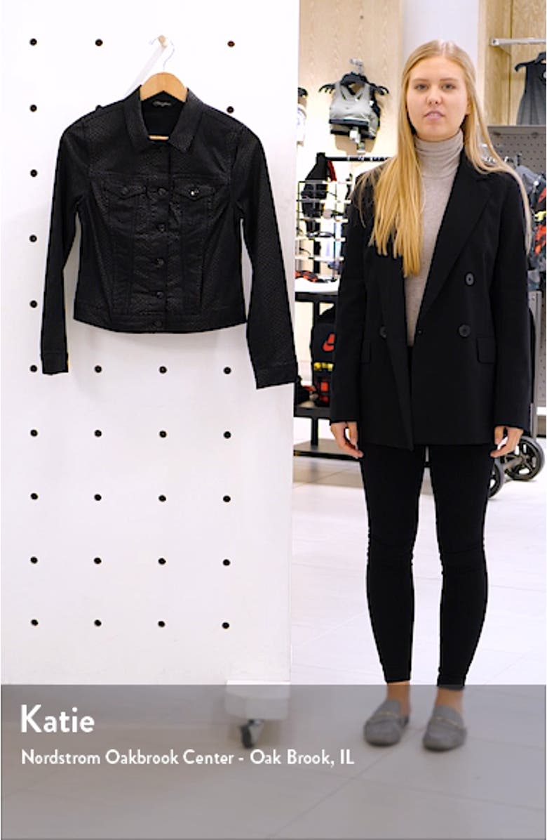 Samantha Snakeskin Print Denim Jacket, sales video thumbnail