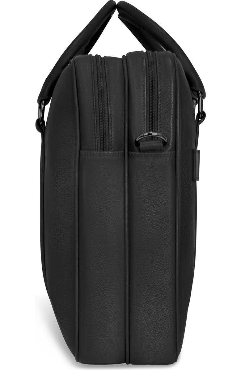 CHAMPS Onyx Leather Briefcase, Alternate, color, Black
