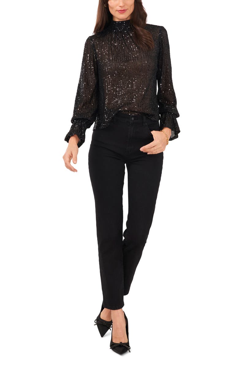 1.STATE Drape Back Sequin Top, Alternate, color,