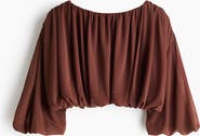 H&M Bubble-hem Cropped Top