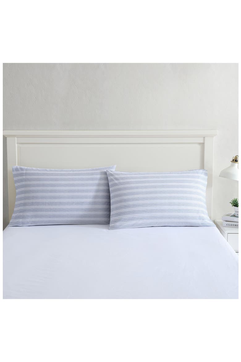 Beaux Stripe Set of 2 Pillowcases, Alternate, color, DARK BLUE