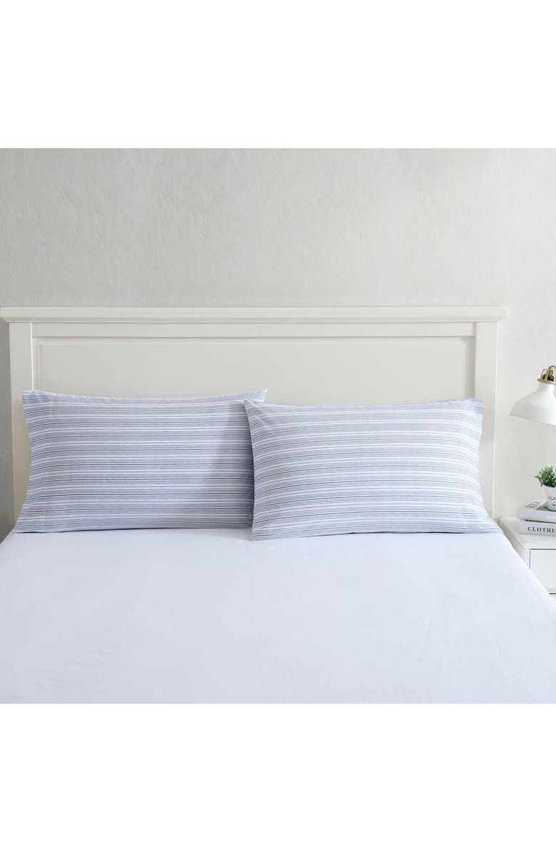 Nautica Beaux Stripe Set of 2 Pillowcases, Alternate, color, Dark Blue