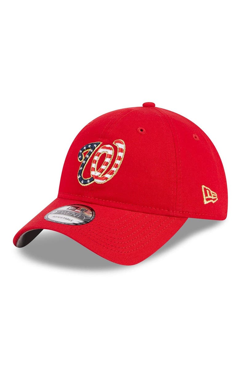 New Era Men's New Era  Red Washington Nationals 2023 Fourth of July 9TWENTY Adjustable Hat, Alternate, color, 