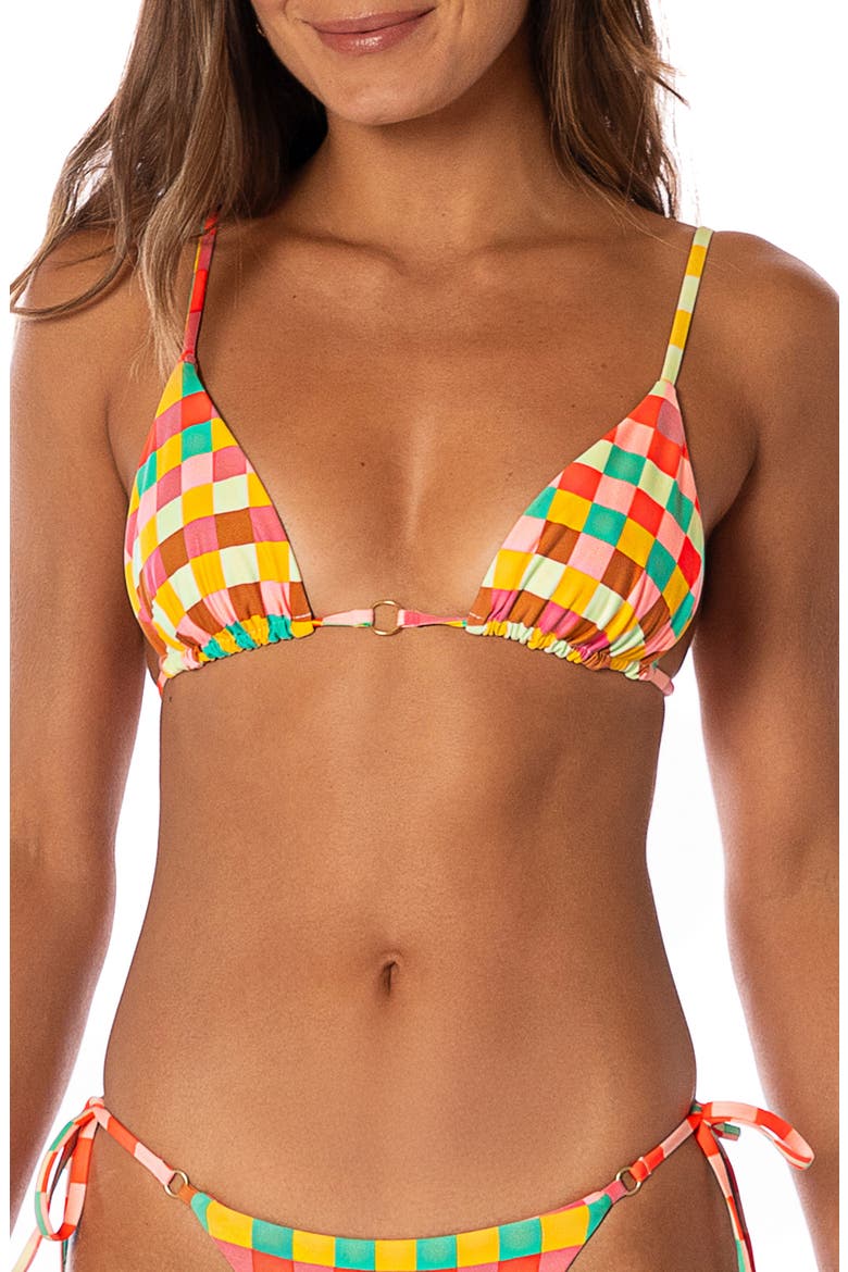Golden Gambit Coco Reversible Bikini Top, Main, color, RED