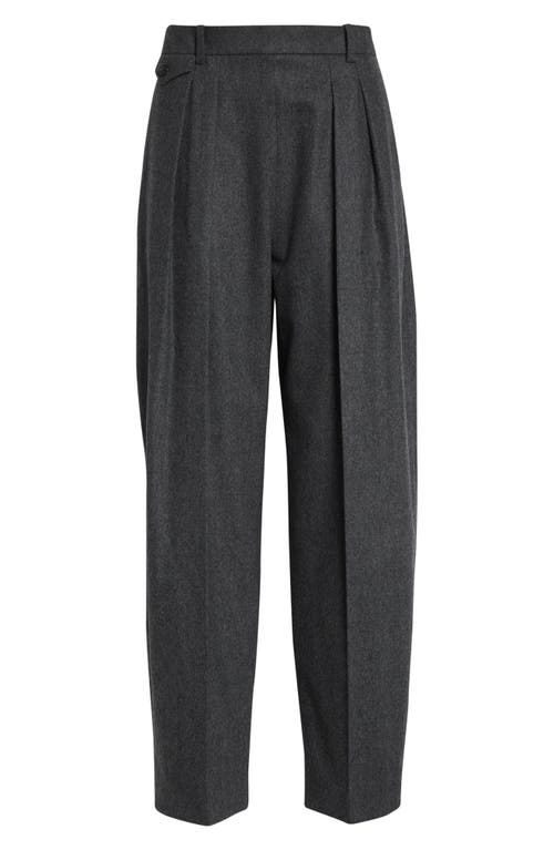Khaite Dugan High-rise Wool Tapered Pants In Gray