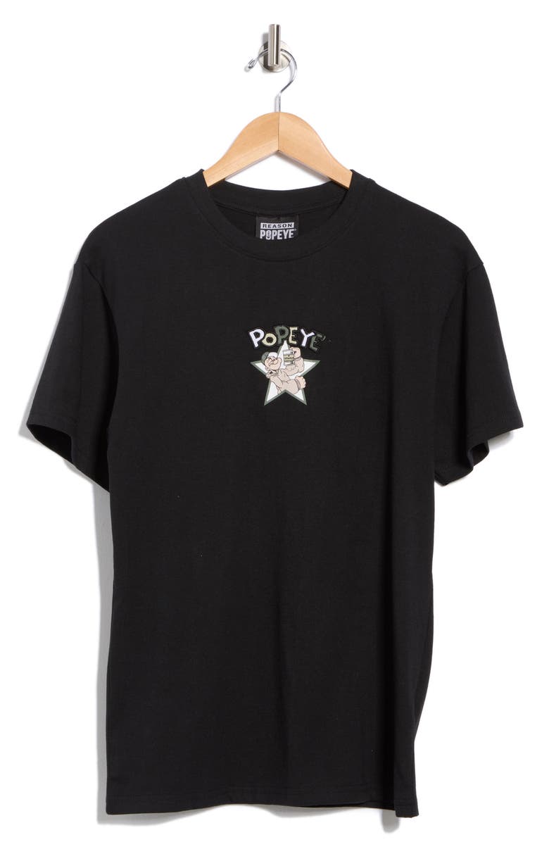 Reason Popeye Graphic T-Shirt, Alternate, color, Black