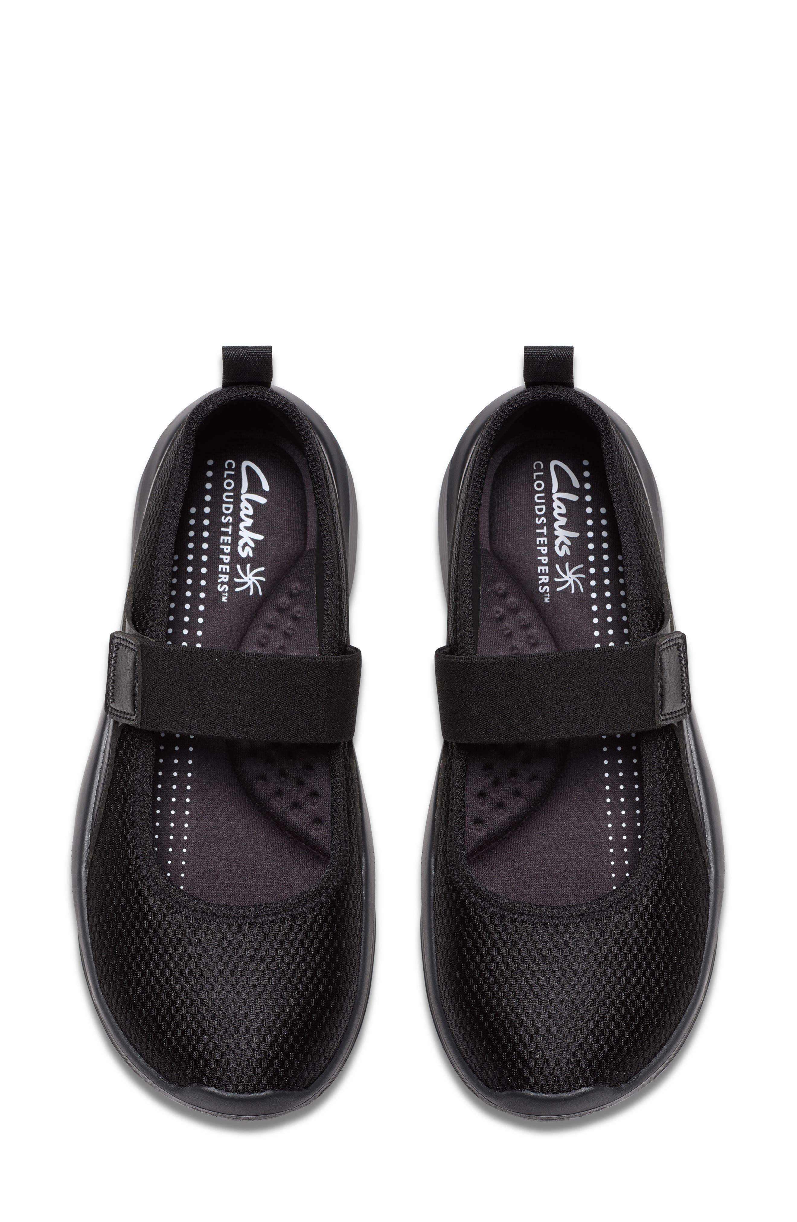 Clarks<sup>®</sup> Solevana Mary Jane Sneaker, Alternate, color, Black