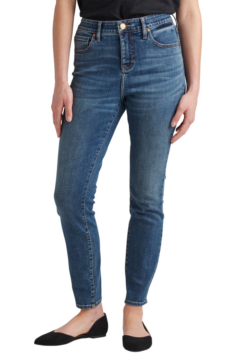 Jeans Viola High Waist Ankle Skinny Jeans, Main, color, RIVIERA BLUE