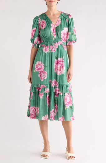 T Tahari Floral Fit & Flare Dress
