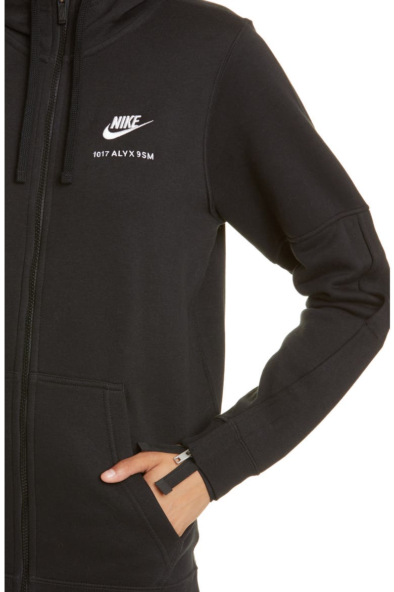 x Nike Full Zip Hoodie, Alternate, color, BLACK