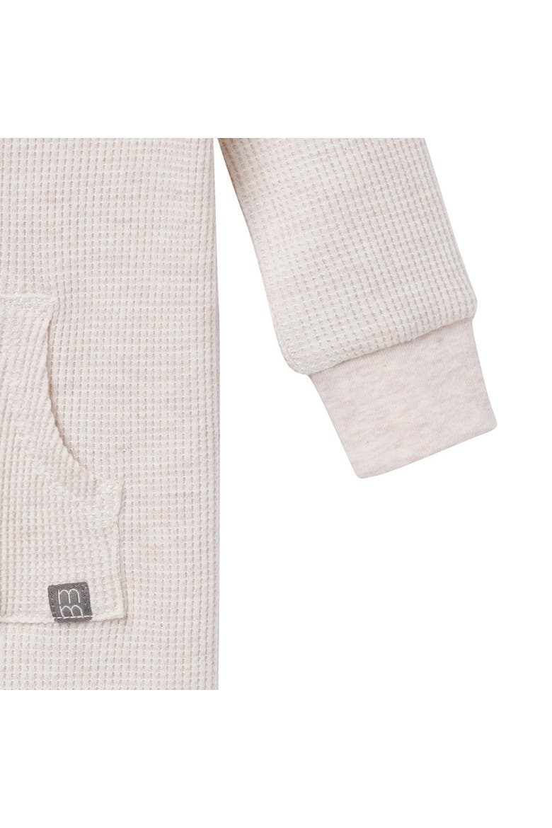 Waffle Knit Romper with Kangaroo Pocket, Alternate, color, Oatmeal