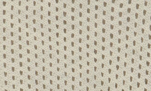 Eileen Fisher Open Stitch Mock Neck Short Sleeve Wool Sweater In Gray