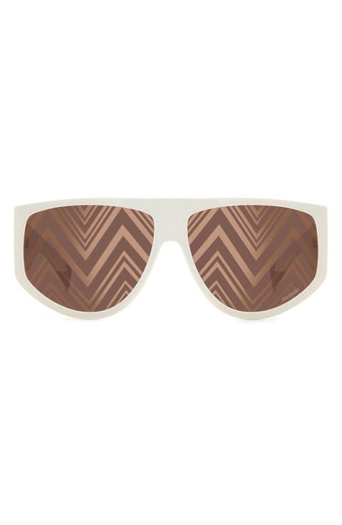 61mm Square Sunglasses