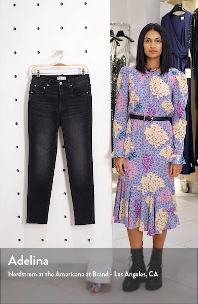 Raw Hem Skinny Ankle Jeans, sales video thumbnail