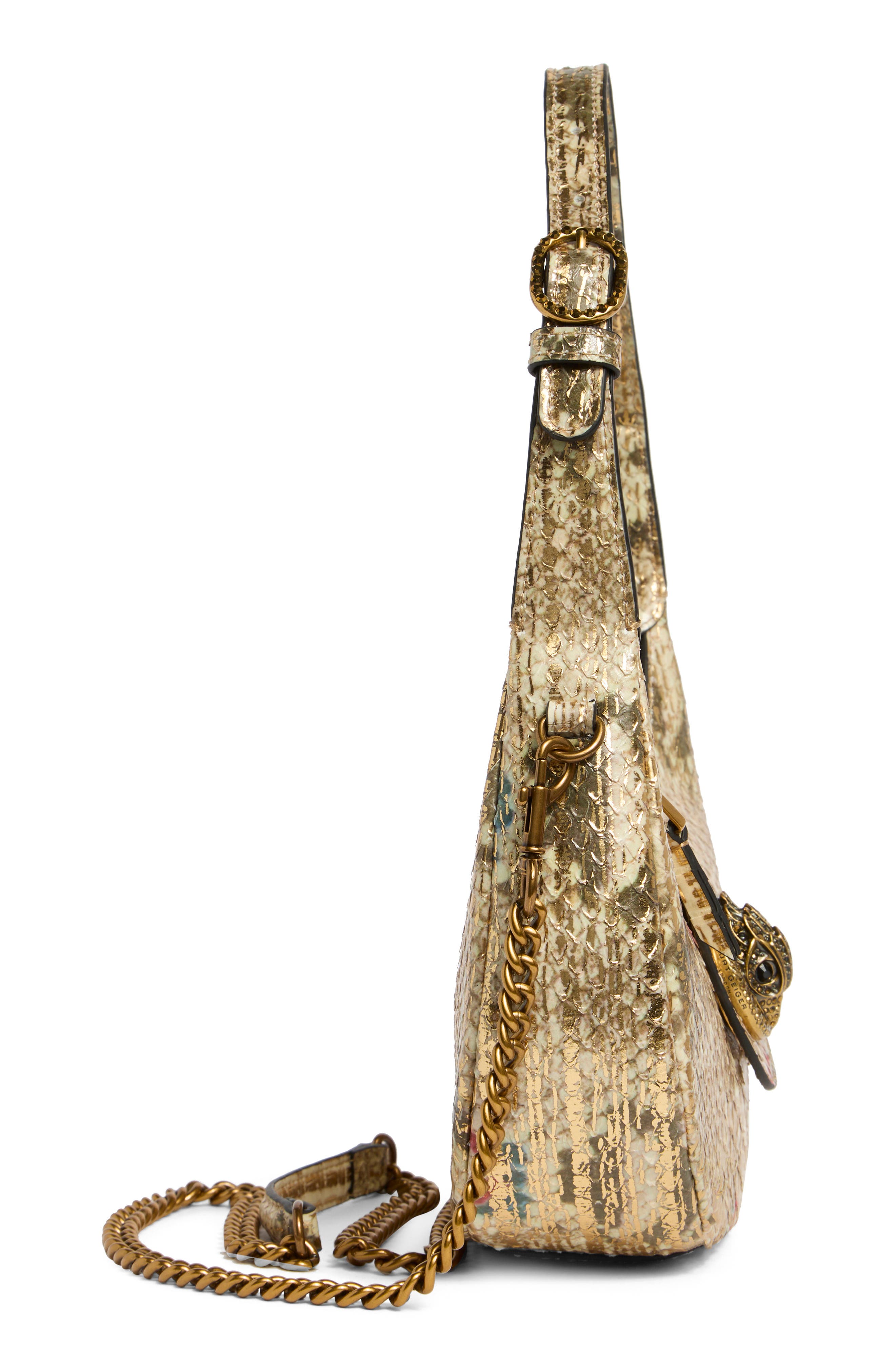 Kurt Geiger London Small Chelsea Hobo Bag, Alternate, color, Gold Combo