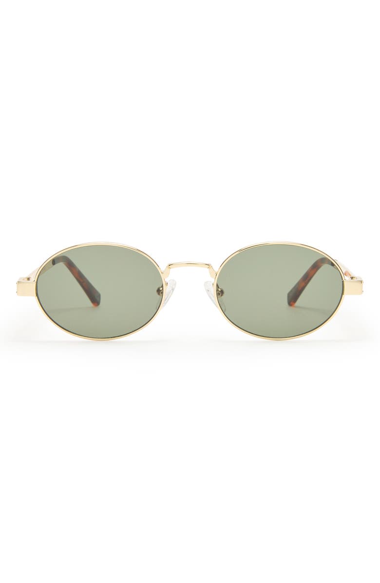 Le Specs Poseidon Deux 52mm Oval Sunglasses, Main, color, Gold/Grey