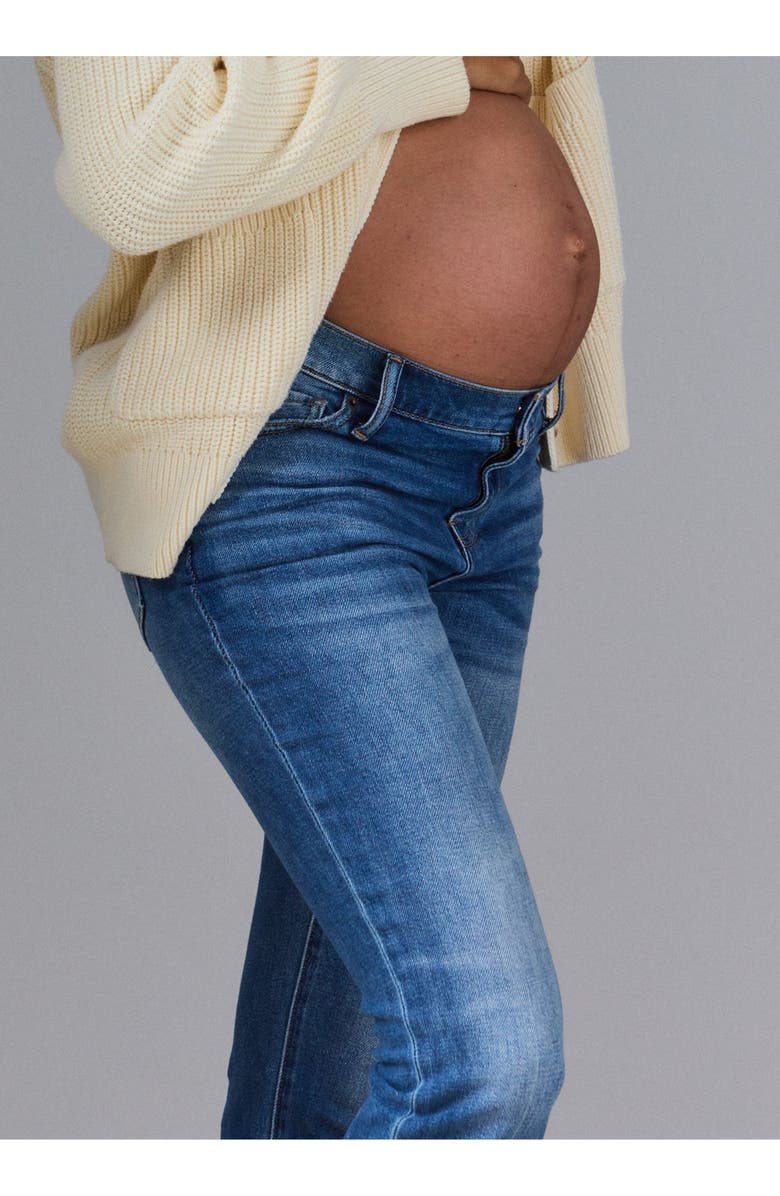 HATCH The Crop Maternity Jean, Alternate, color, Indigo