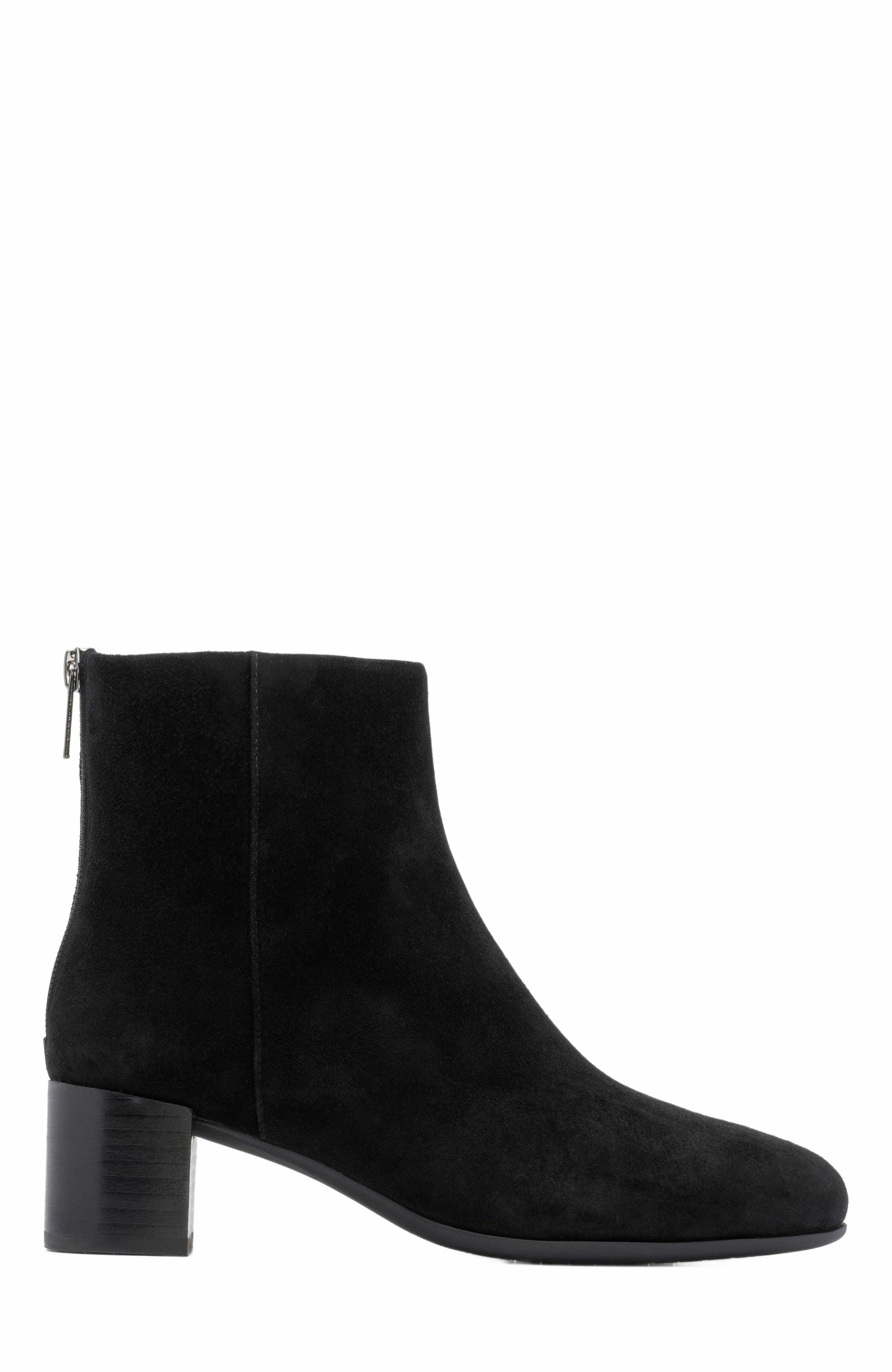 ABEO Plaza Back Zip Boot, Alternate, color, Black Suede - Regular