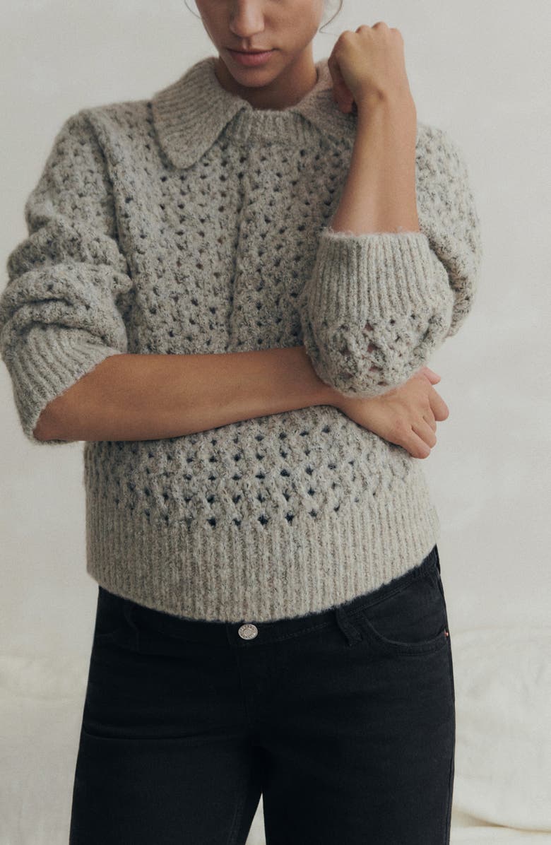 MANGO Wide Leg Maternity Jeans, Alternate, color,