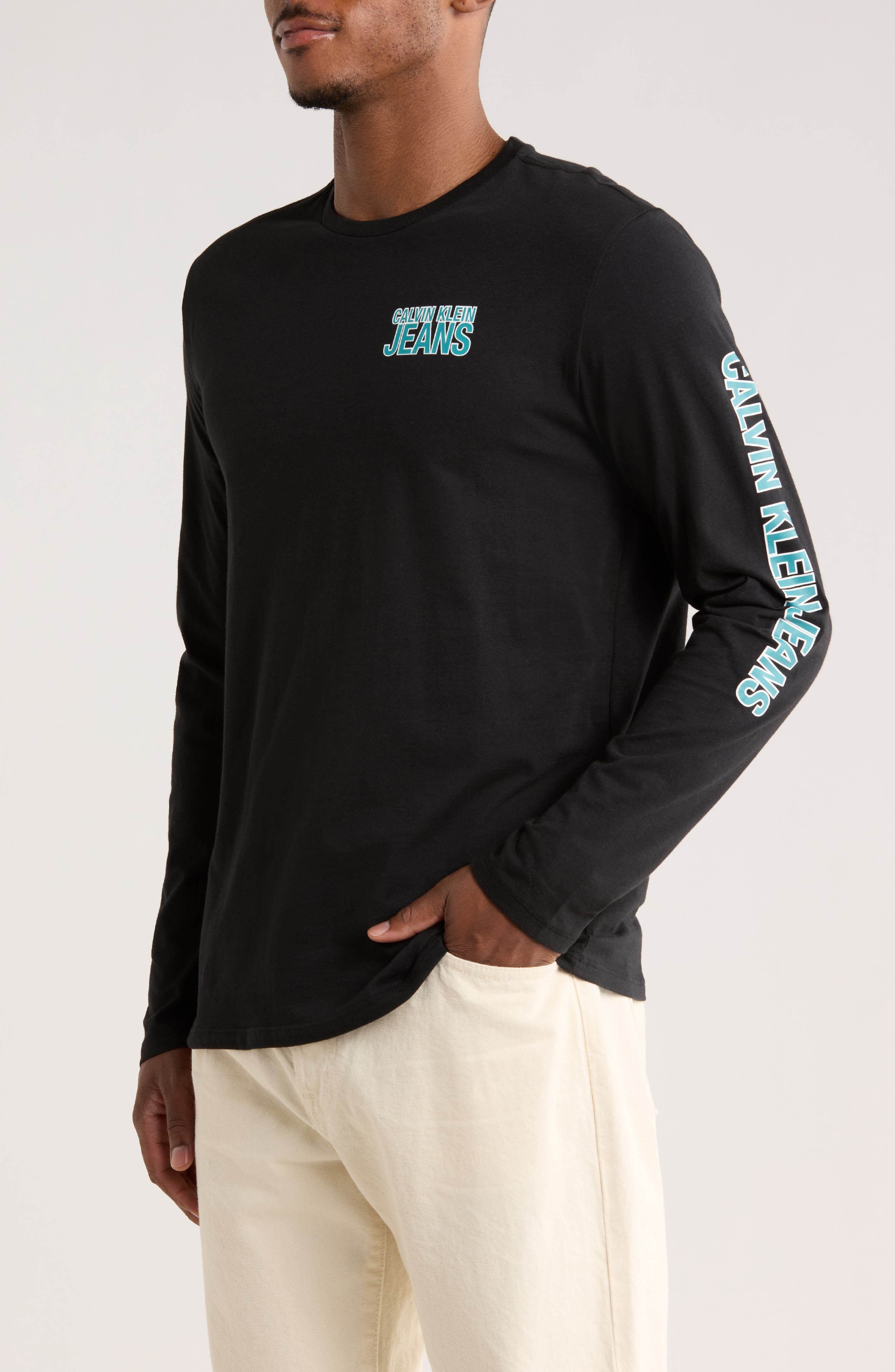 Calvin Klein Bold Long Sleeve Graphic T-Shirt