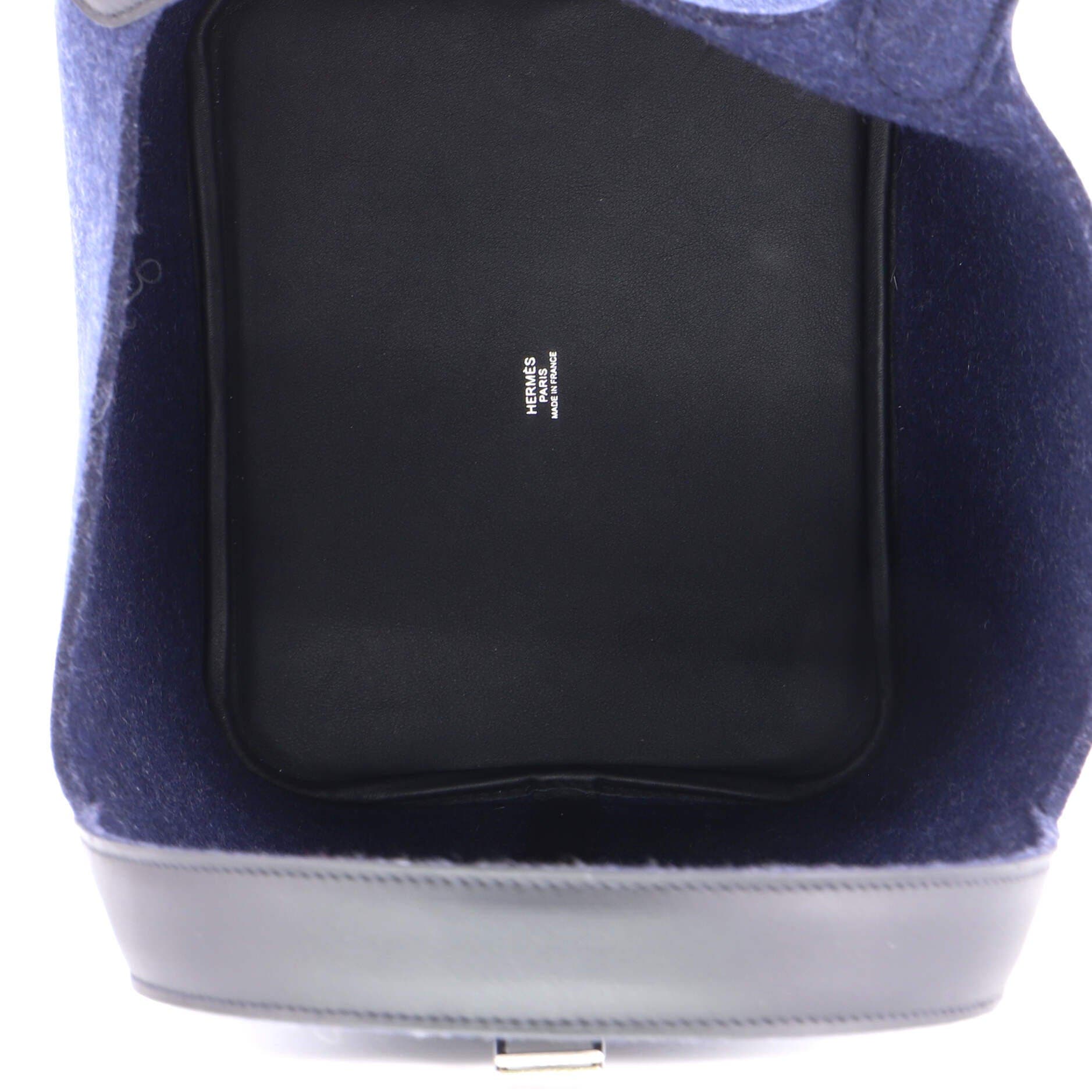 Picotin Lock Bag Felt with Leather MM, Alternate, color, Bleu Nuit