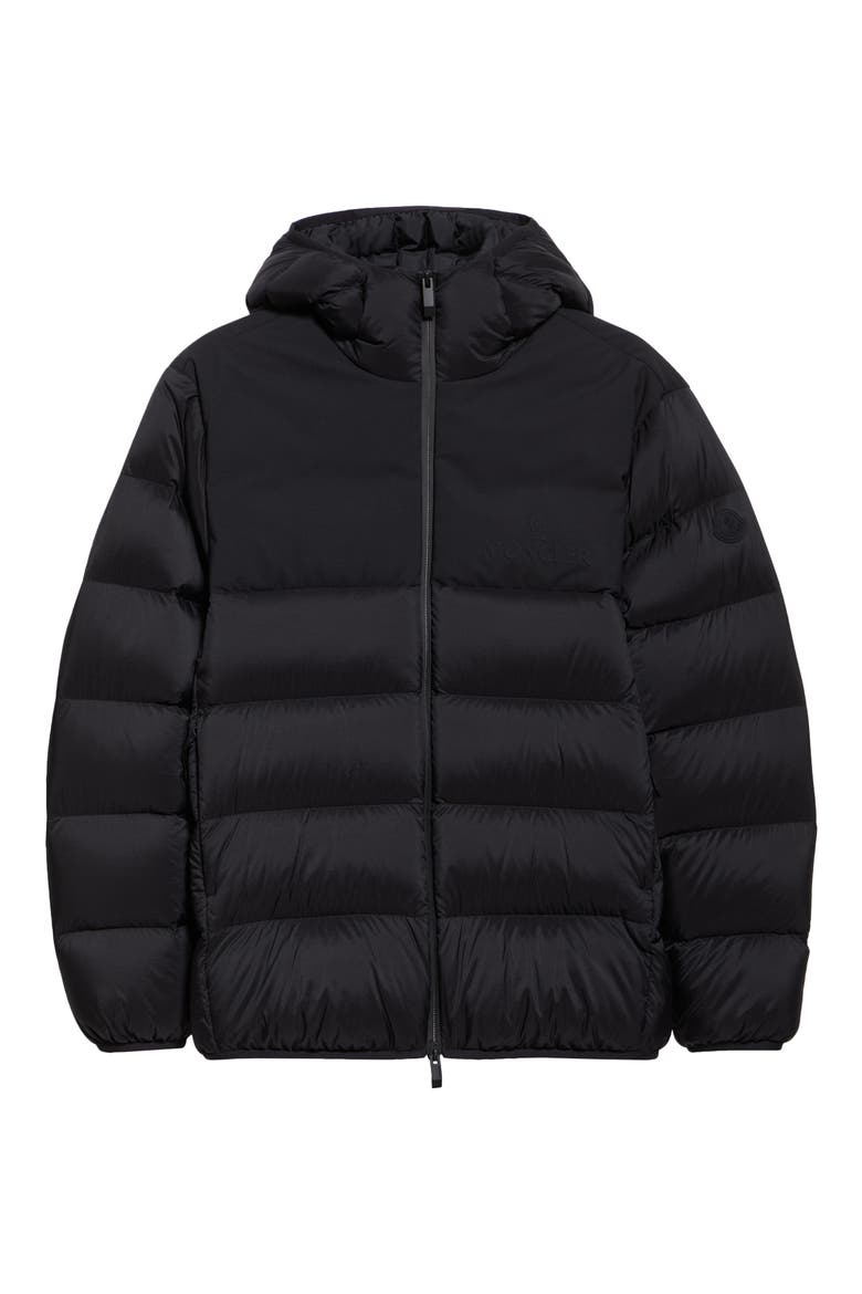 Veumont Hooded Down Puffer Jacket, Alternate, color, BLACK