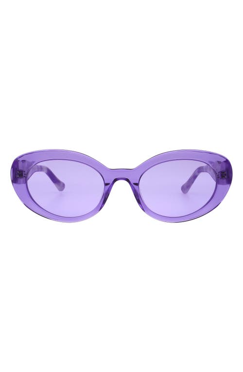 Florence by Mills 52mm Oval Sunglasses in Crystal Purple  product
