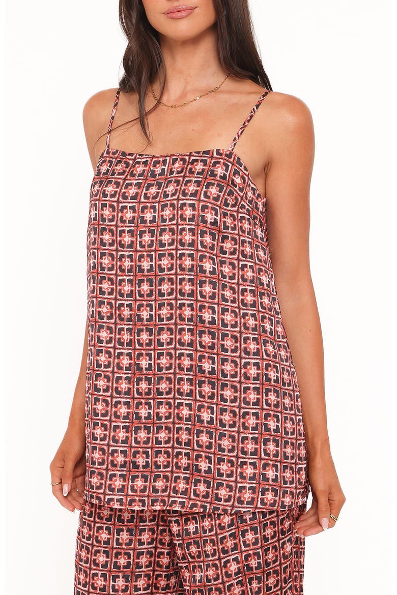 Lexi Top, Alternate, color, RED GEOMETRIC