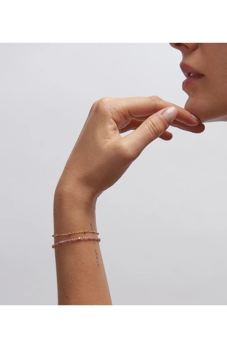 Astley Clarke Gold Fine Biography Pink Multi gemstone Bracelet, Alternate, color, Pink