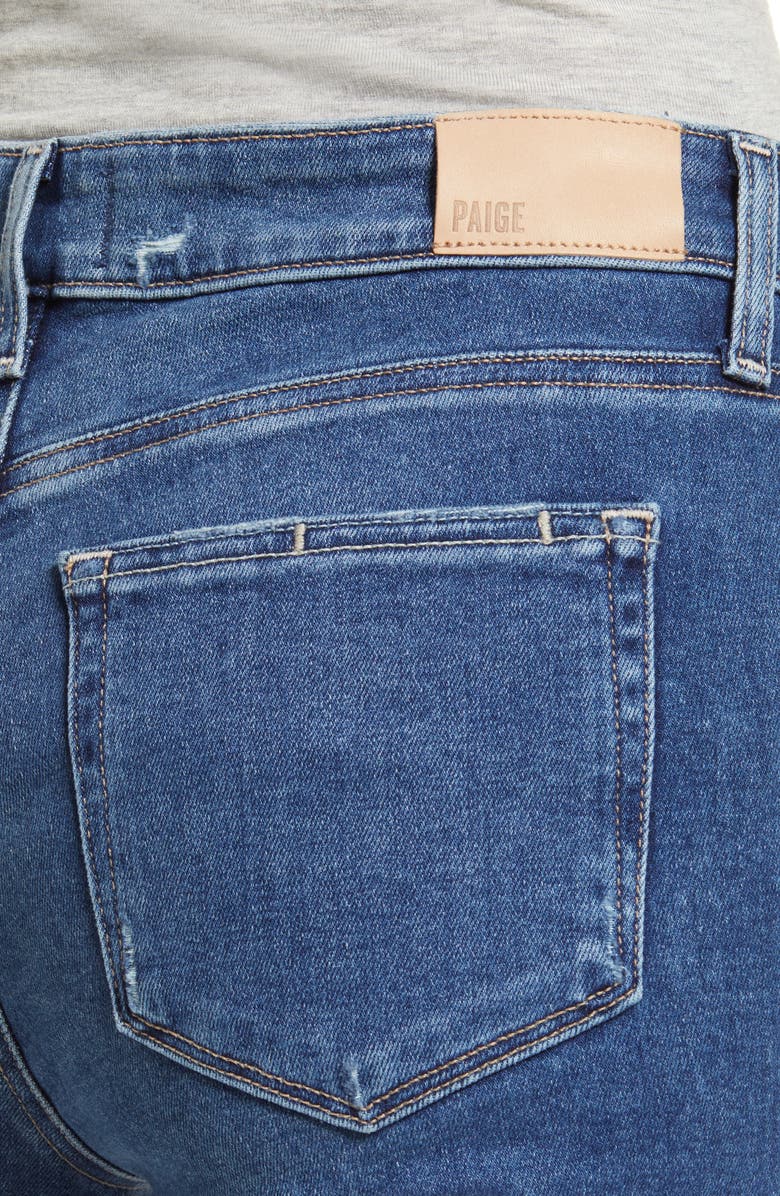PAIGE Brigitte High Waist Slim Boyfriend Jeans, Alternate, color, Eiffel Distressed